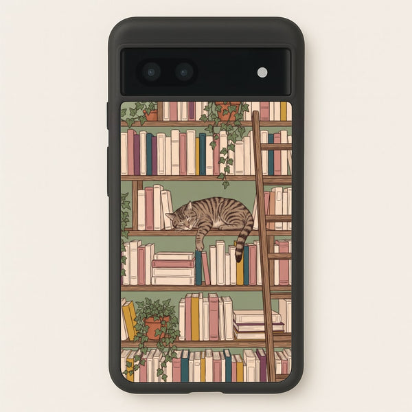 Cat Shelf Phone Case - Google Pixel 6a / Standard