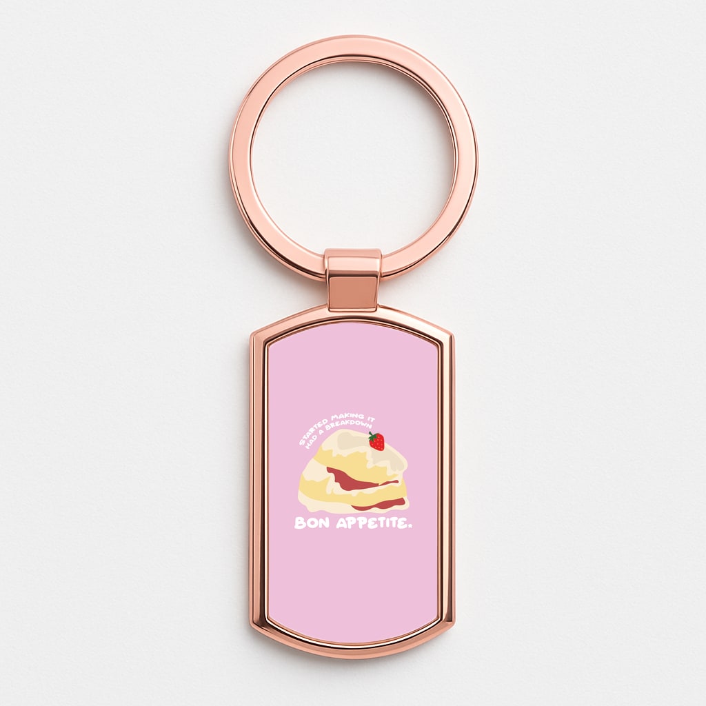 Bon Appetite - British Pop Culture Rose Gold Keyring
