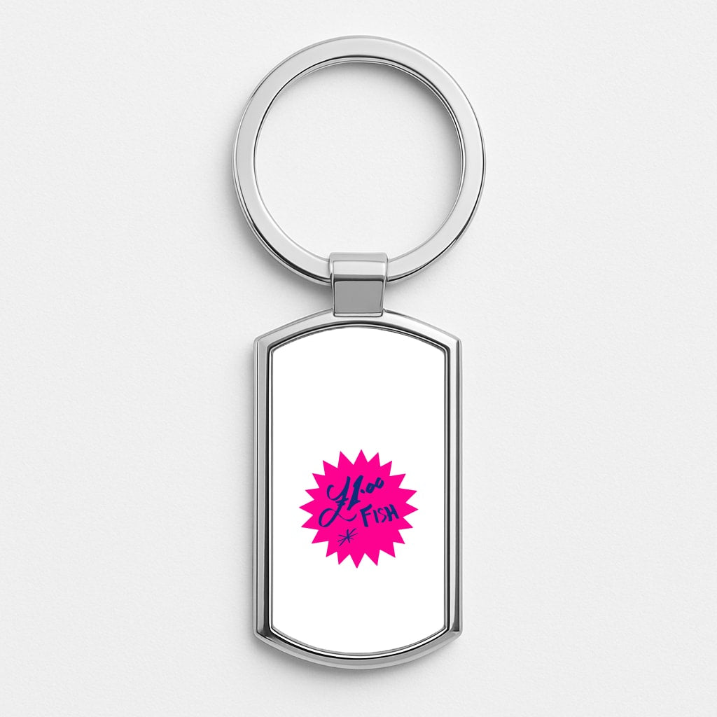 One Pound Fish - British Pop Culture Silver Keyring