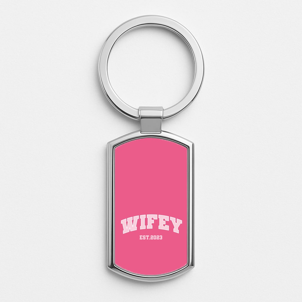 Wifey - Bridal Silver Keyring