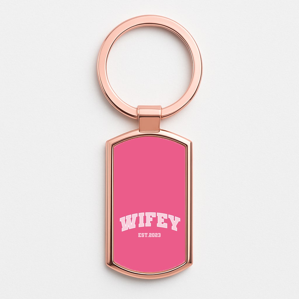 Wifey - Bridal Rose Gold Keyring
