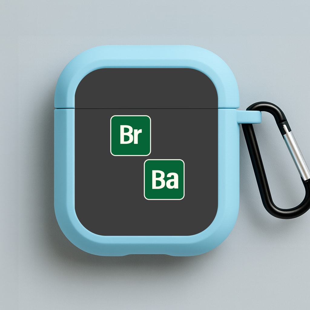 Periodic Table Blue AirPods Case