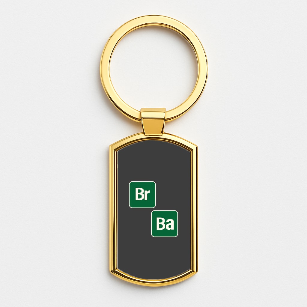 Periodic Table Gold Keyring