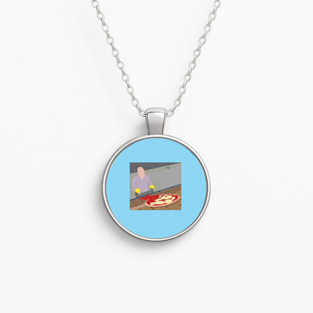 Pizza On The Roof Circle Necklace