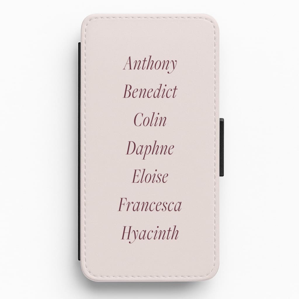 Bridgerton Names Flip / Wallet Phone Case