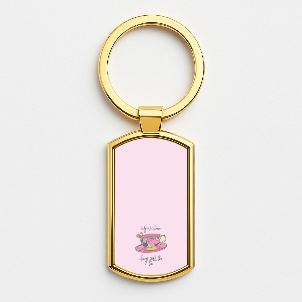 Lady Whistledown Gold Keyring