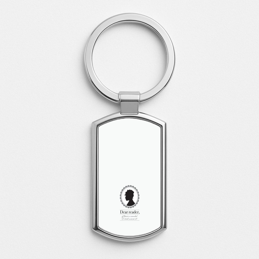 Dear Reader Silver Keyring