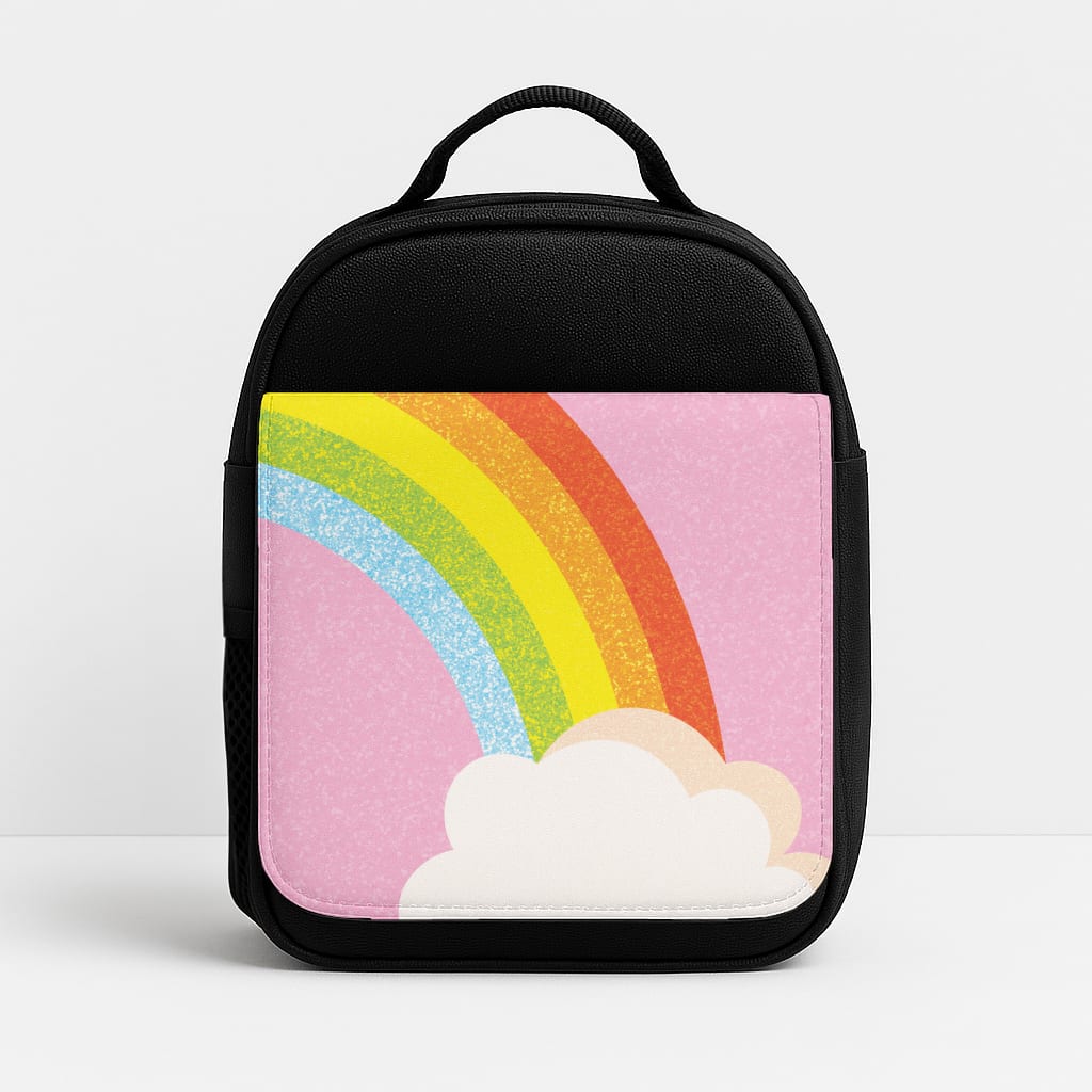 Glitter Rainbow Lunchbox - Black