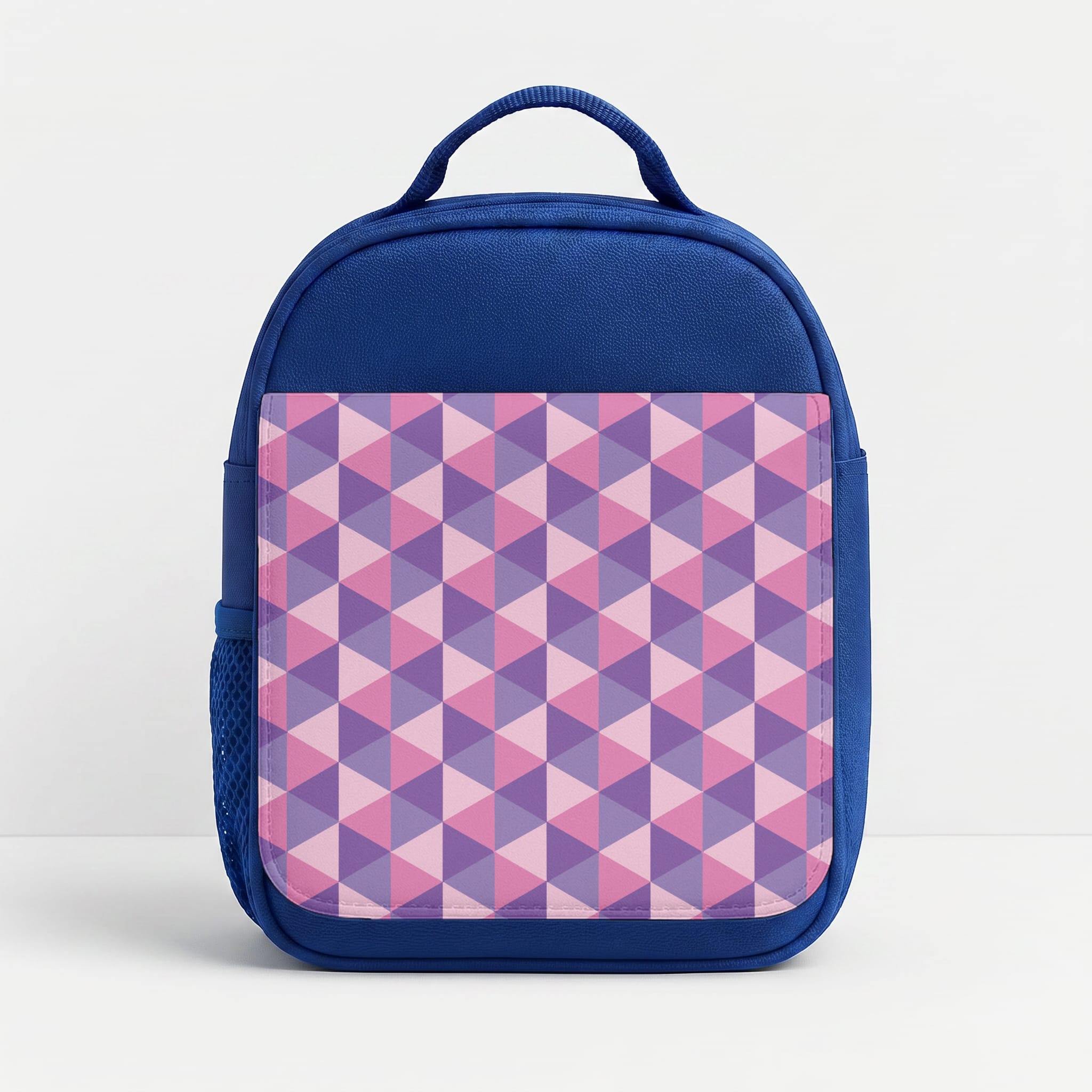 Pink And Purple Prisms Lunchbox - Blue