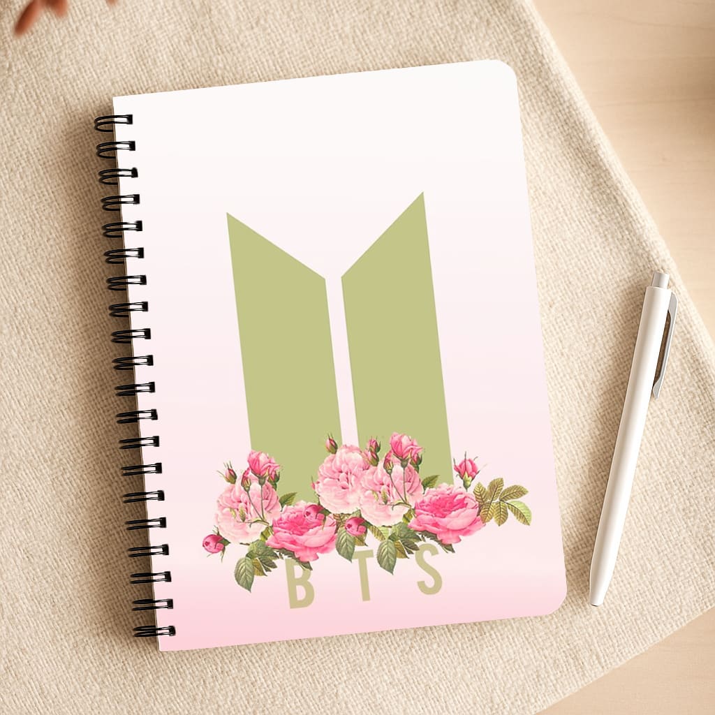 Pink Ombre K-Pop Band Logo Notepad