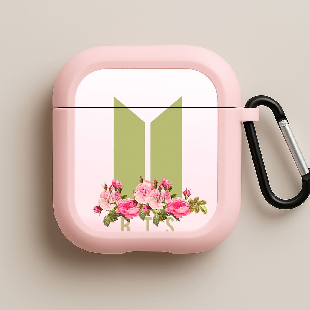 Pink Ombre K-Pop Band Logo Pink AirPods Case