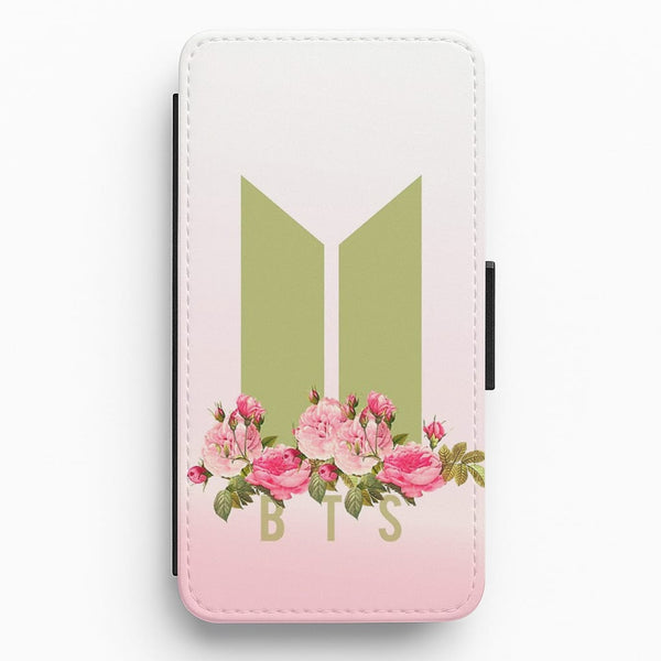 Pink Ombre K-Pop Band Logo Flip Wallet Phone Case