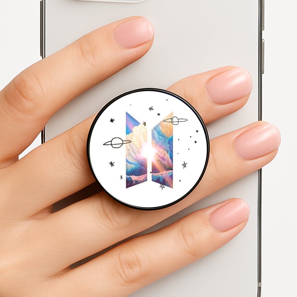 Space K-Pop Band Logo Phone Grip