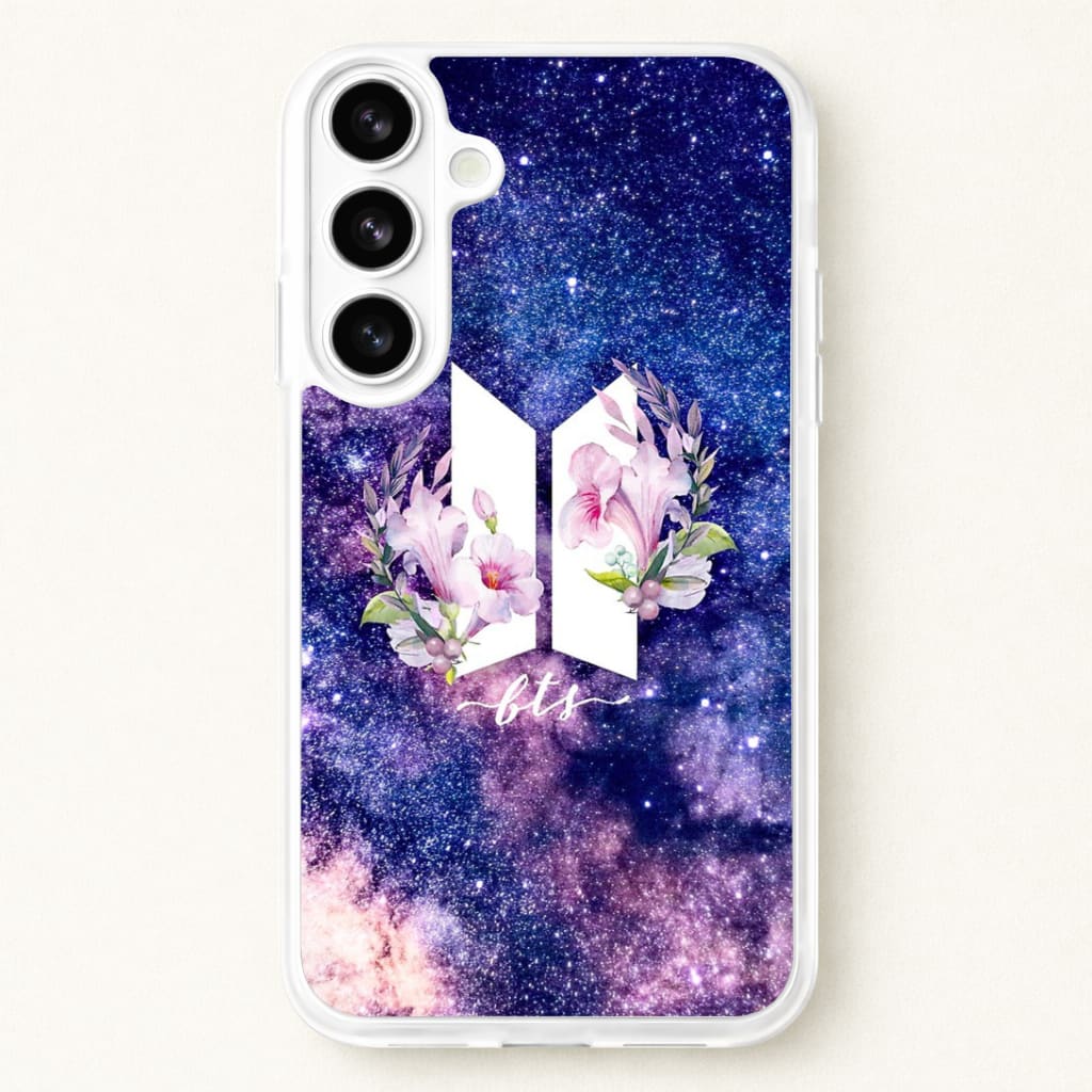 Galaxy Floral K-Pop Band Logo Phone Case for Galaxy S26