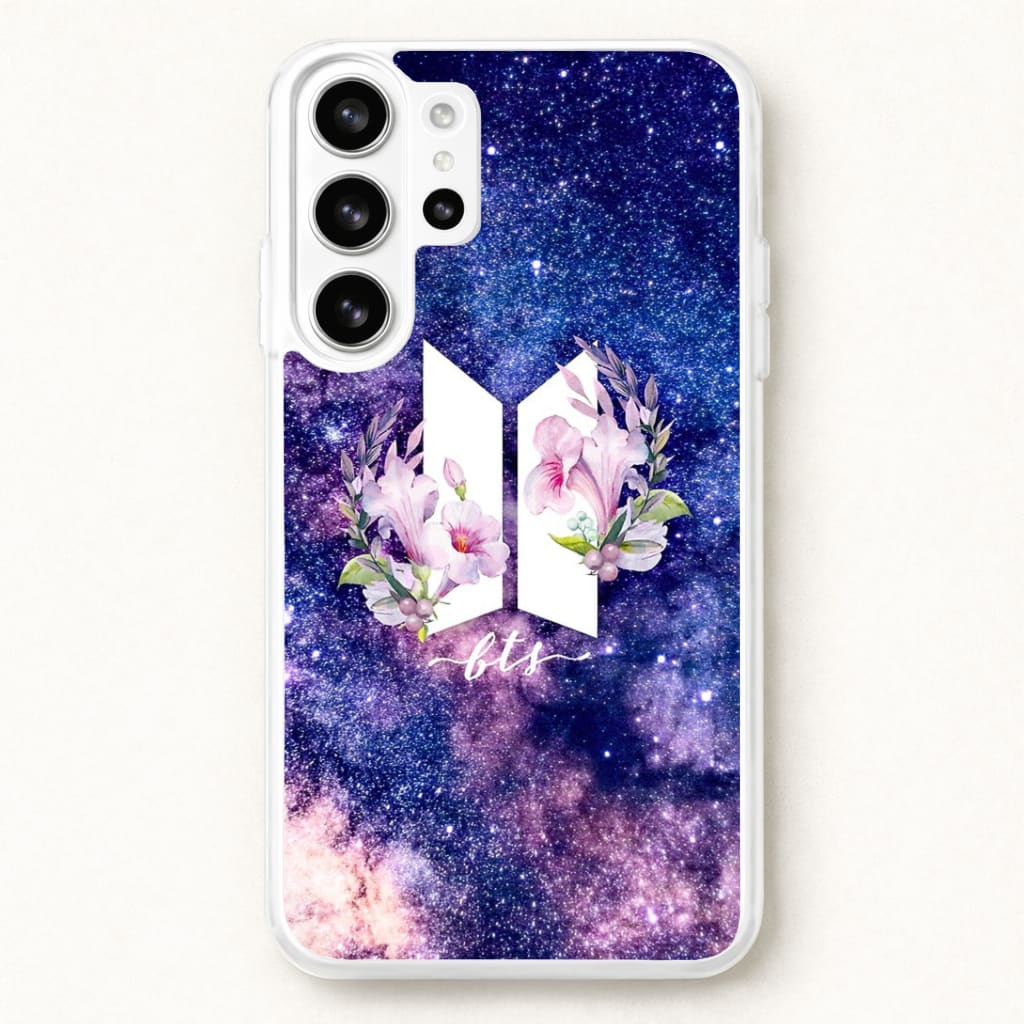 Galaxy Floral K-Pop Band Logo Phone Case for Galaxy S26 Ultra