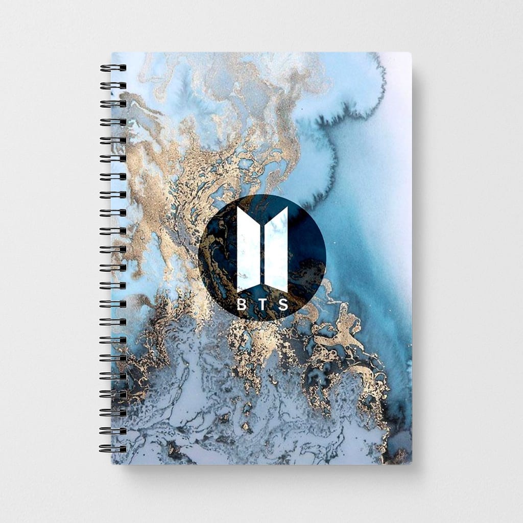 BTS Logo Marble Notebook - Fun Cases