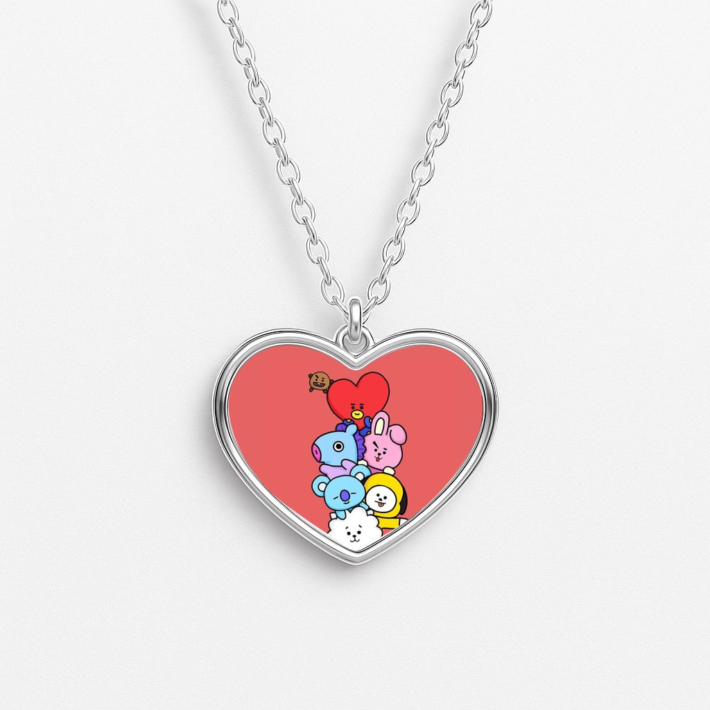 Red BT21 - RJ, Mang, Koya, Chimmy, Cooky, Shooky, Tata - K Pop Necklace