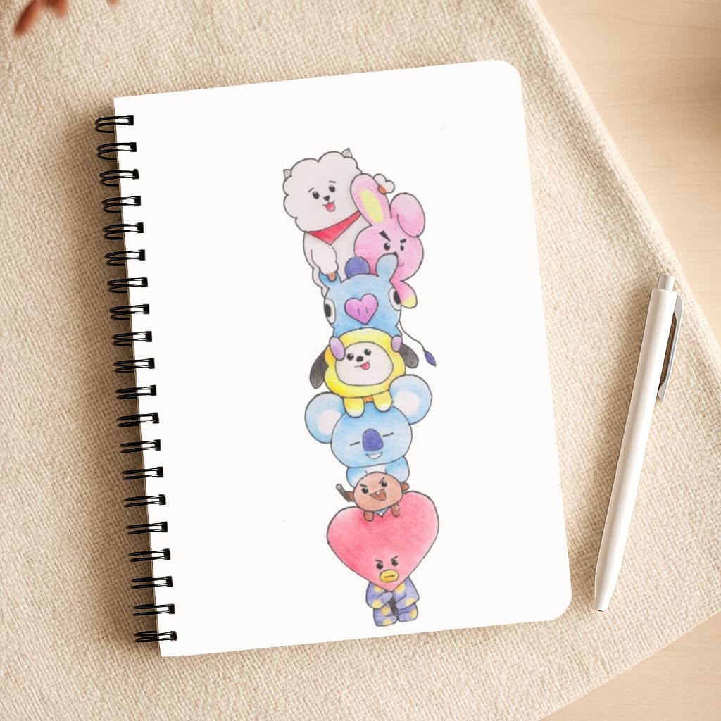 K-Pop Band BT21 Drawing Notepad