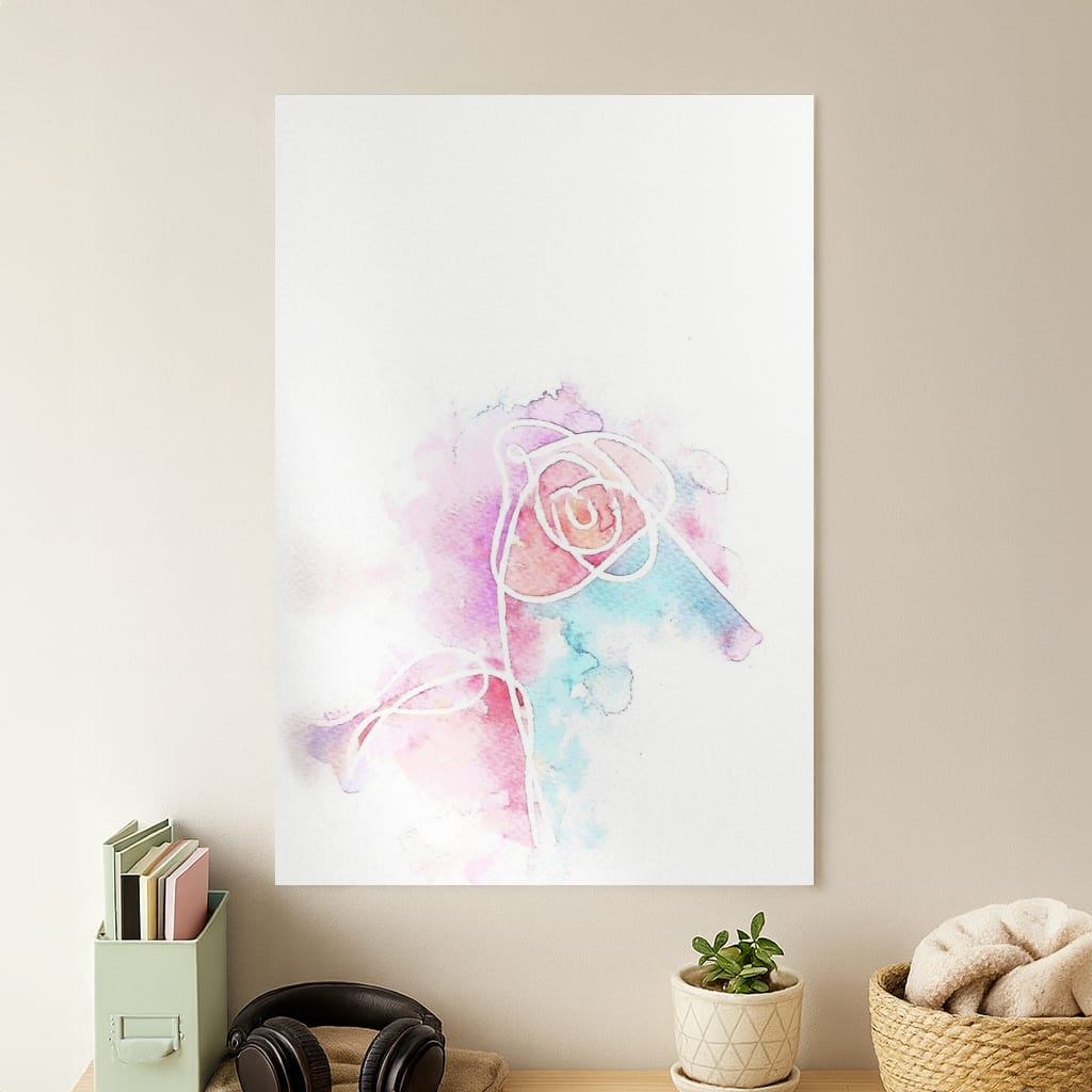K-Pop Band Love Yourself Watercolour Painting Poster