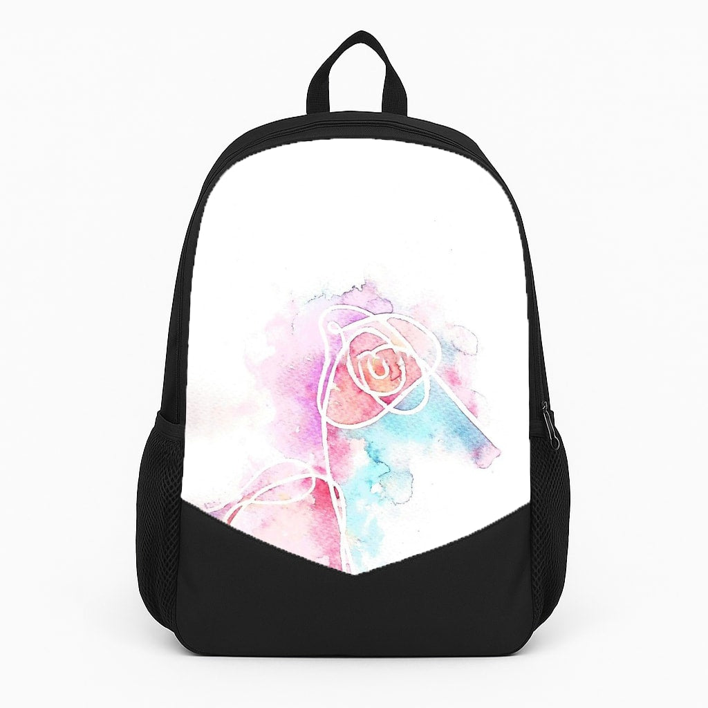 K-Pop Band Love Yourself Watercolour Painting Large Backpack