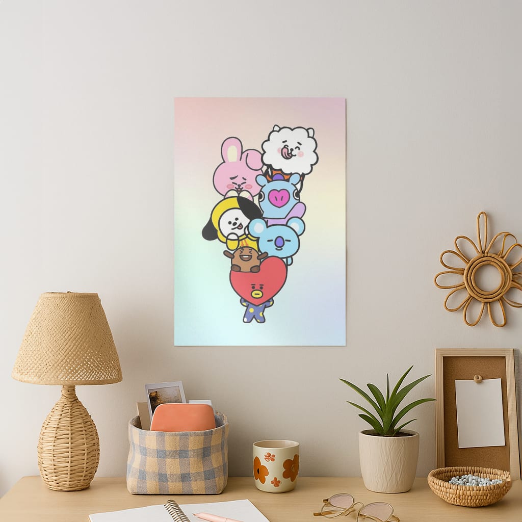 Pastel BT21 - K Pop Art Print