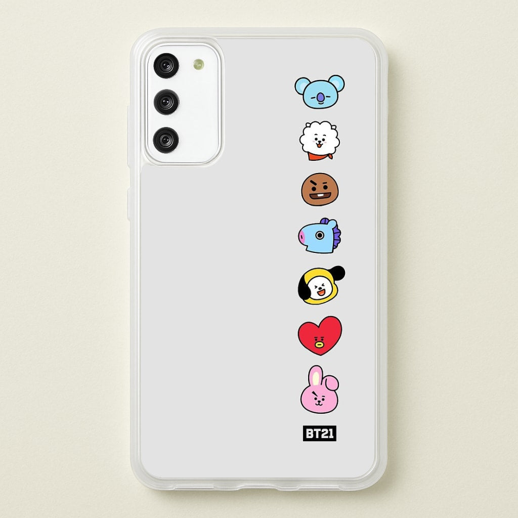 BT21 Vertical Faces - K Pop Phone Case for Galaxy S20FE - BTS-028-S20FE