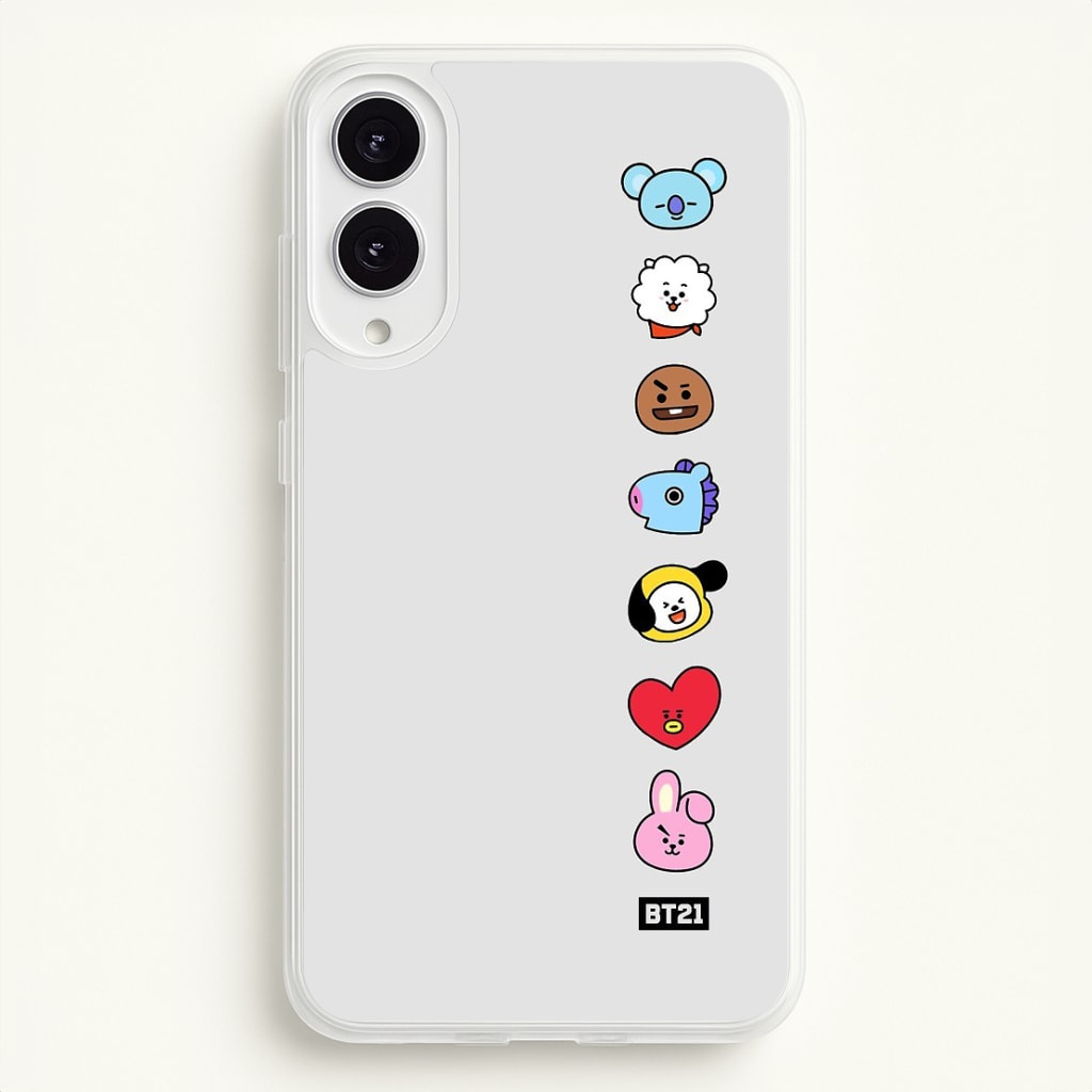 BT21 Vertical Faces - K Pop Phone Case for Galaxy S25 Edge - BTS-028-S25EDGE