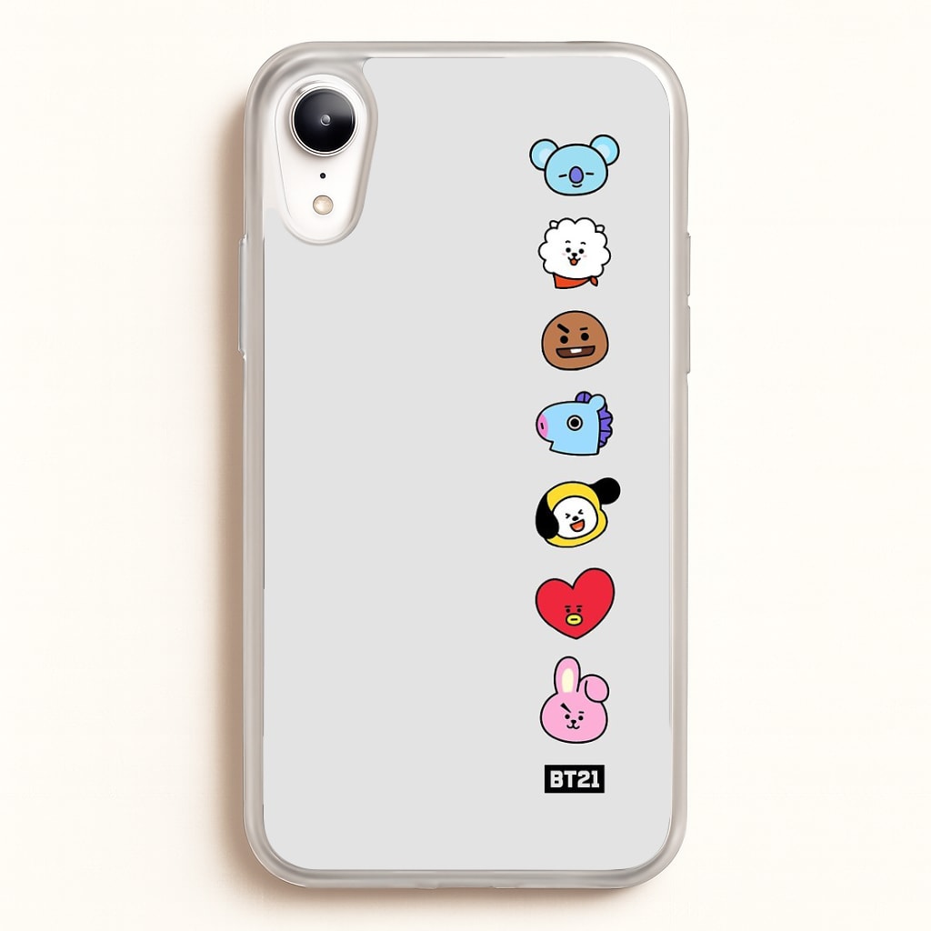 BT21 Vertical Faces - K Pop Phone Case for iPhone XR - BTS-028-XR