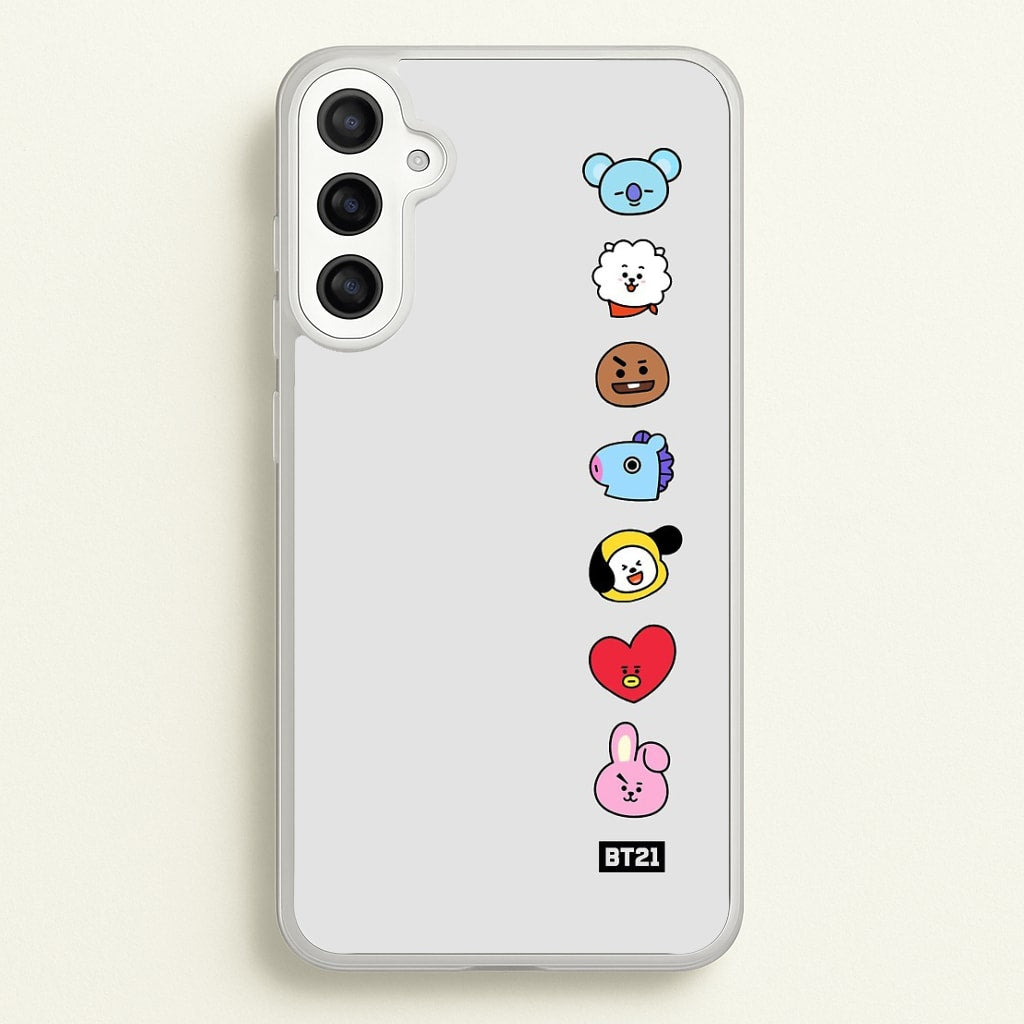 BT21 Vertical Faces - K Pop Phone Case for Galaxy A34 - BTS-028-A34