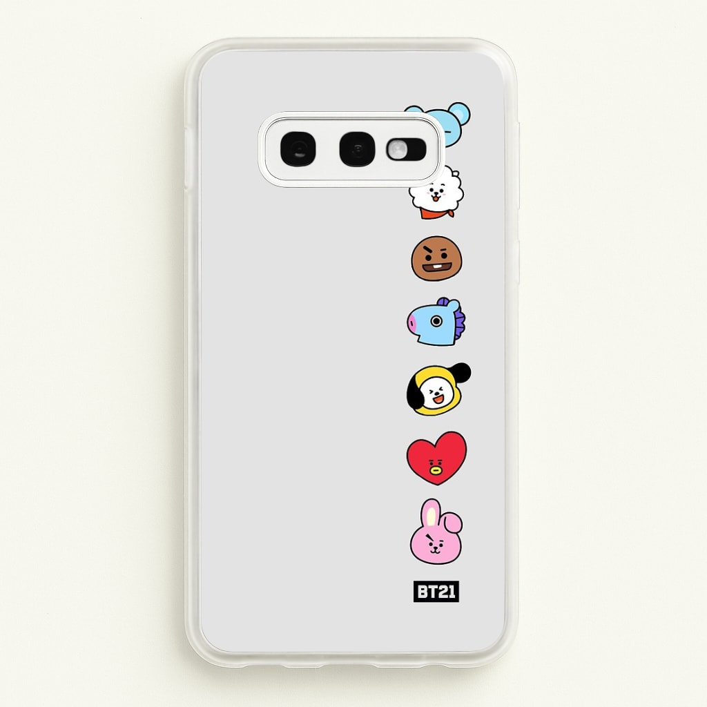BT21 Vertical Faces - K Pop Phone Case for Galaxy S10e - BTS-028-S10E