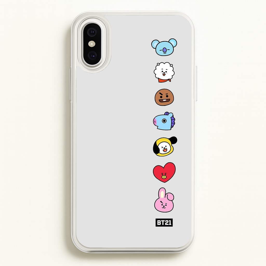BT21 Vertical Faces - K Pop Phone Case for iPhone XS Max - BTS-028-XSM