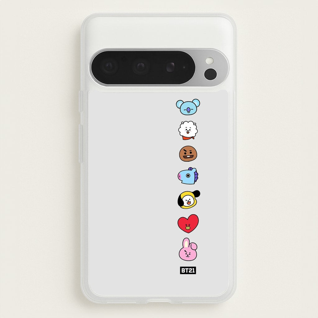 BT21 Vertical Faces - K Pop Phone Case for Google Pixel 9 Pro XL - BTS-028-GP9ProXL