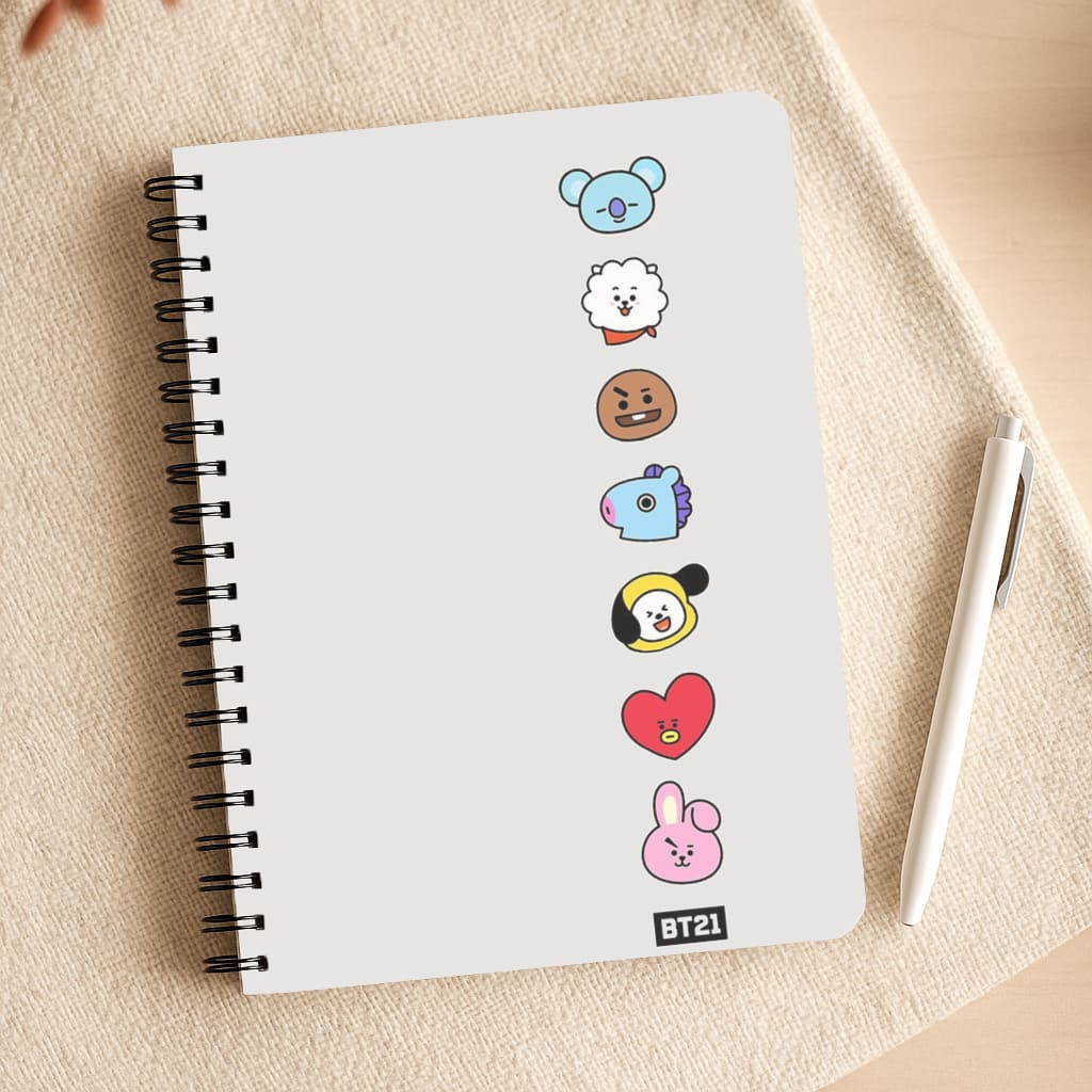 BT21 Vertical Faces - K Pop Notepad