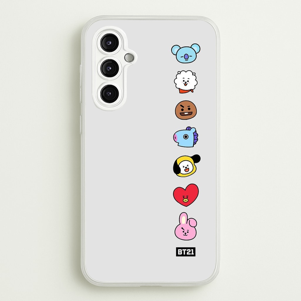 BT21 Vertical Faces - K Pop Phone Case for Galaxy A14 - BTS-028-A14