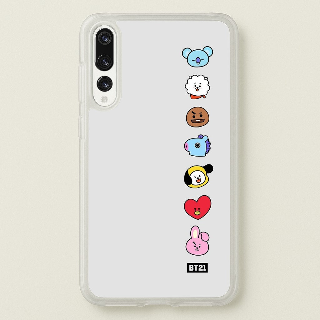 BT21 Vertical Faces - K Pop Phone Case for Huawei P20 Pro - BTS-028-P20P