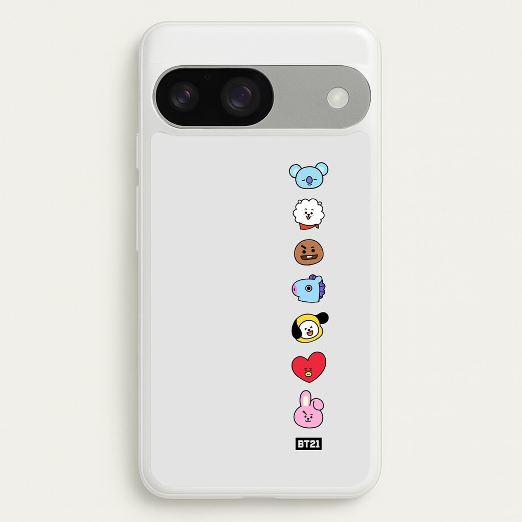 BT21 Vertical Faces - K Pop Phone Case for Google Pixel 9 / 9 Pro - BTS-028-GP9