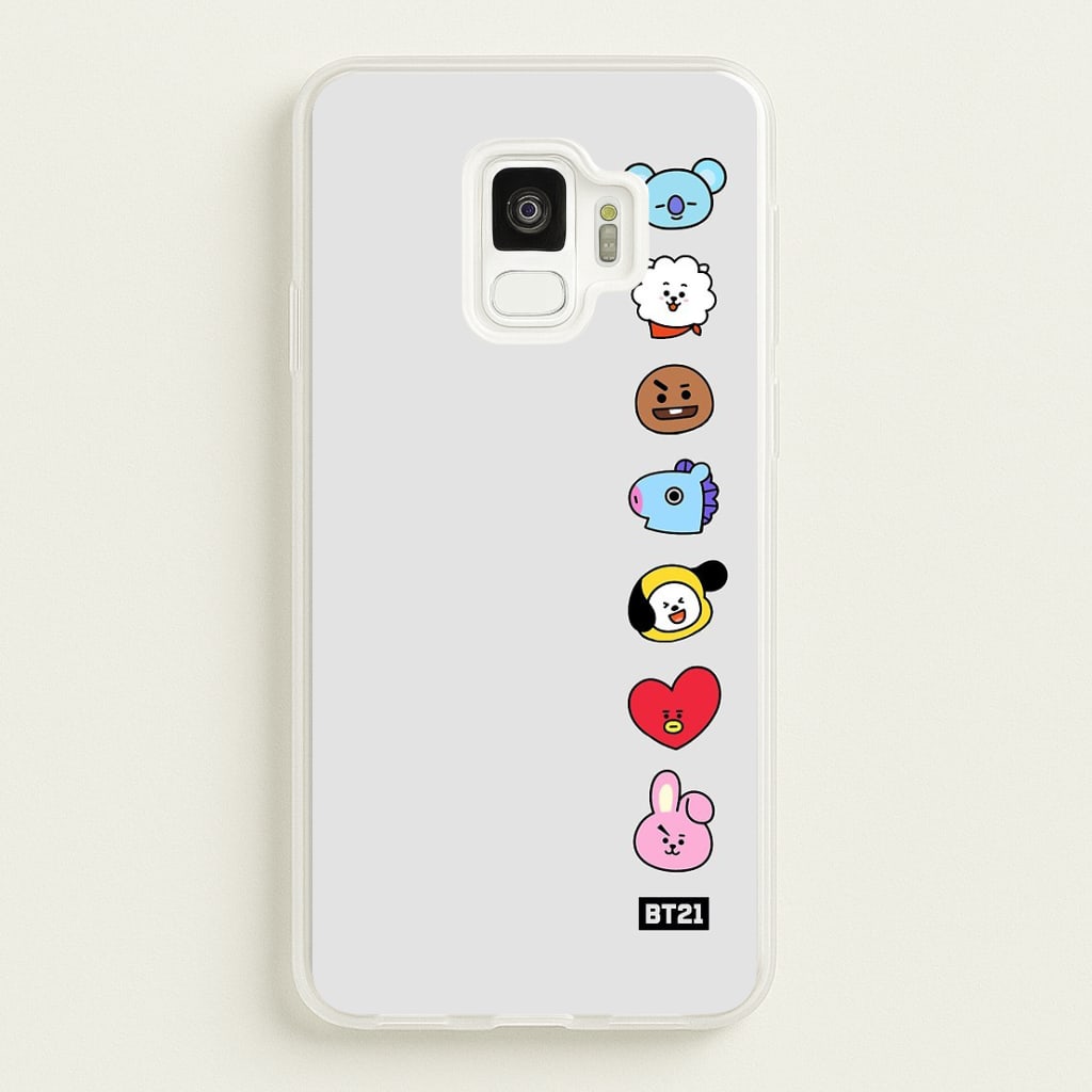 BT21 Vertical Faces - K Pop Phone Case for Galaxy S9 - BTS-028-S9