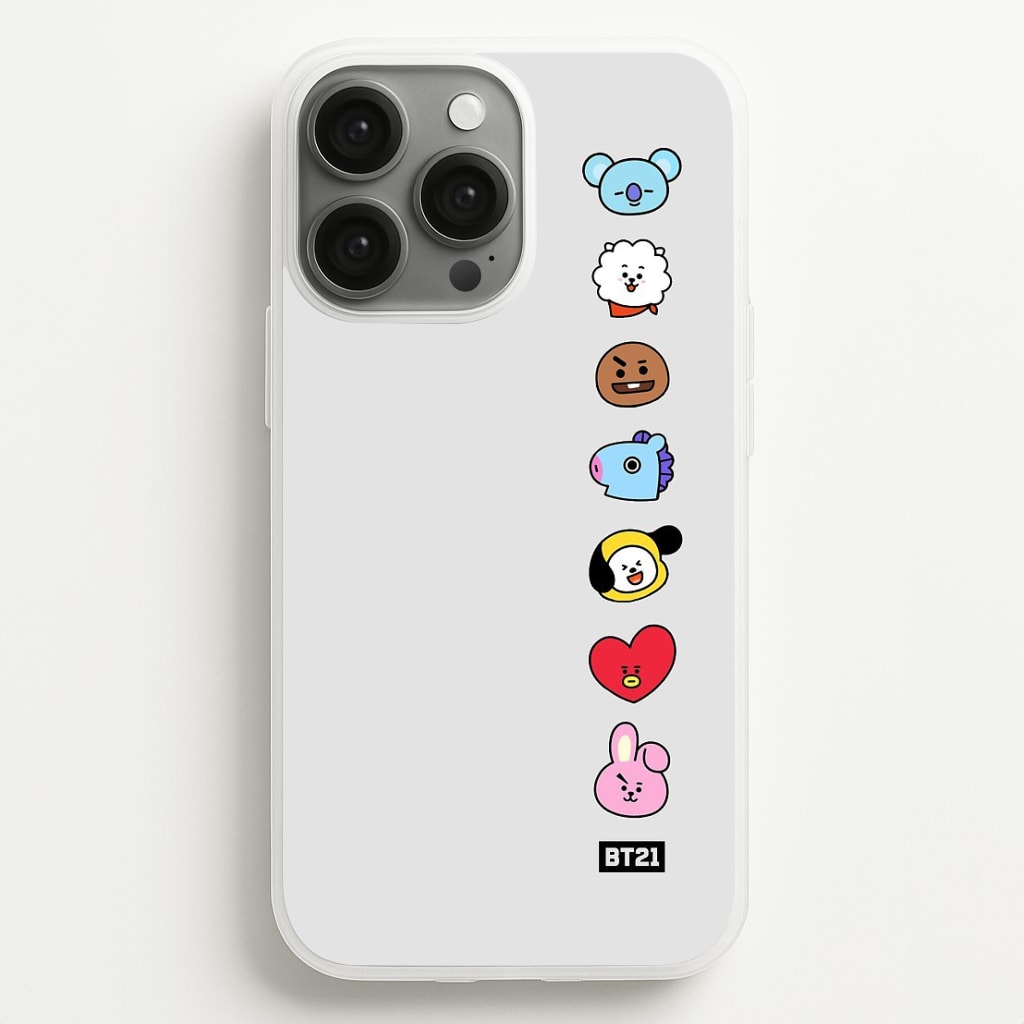 BT21 Vertical Faces - K Pop Phone Case for iPhone 13 Pro Max - BTS-028-13ProMax
