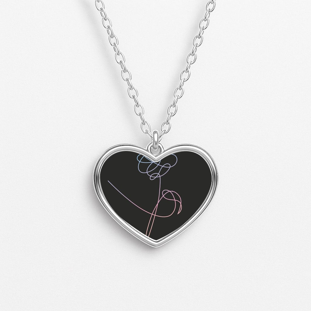 Love Yourself Flower - K Pop Heart Necklace