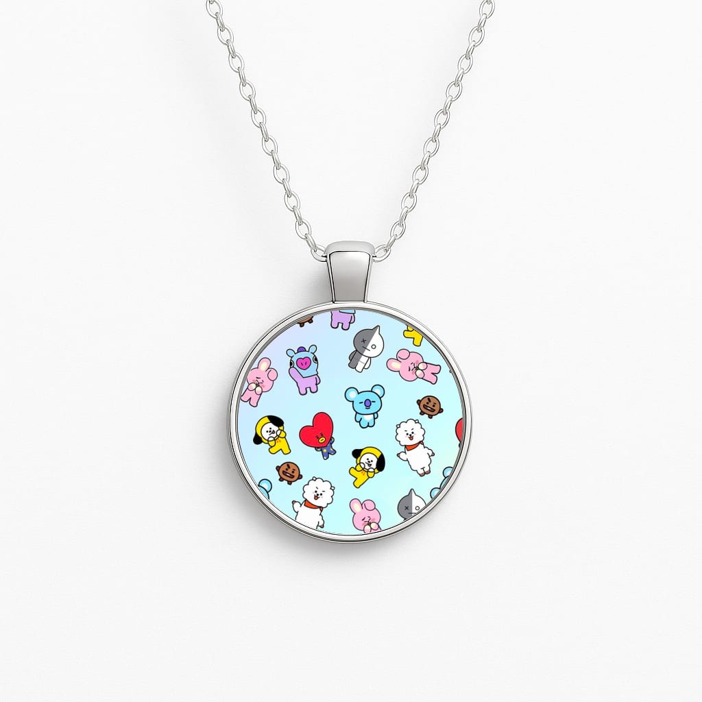 BT21 Collage - K Pop Circle Necklace