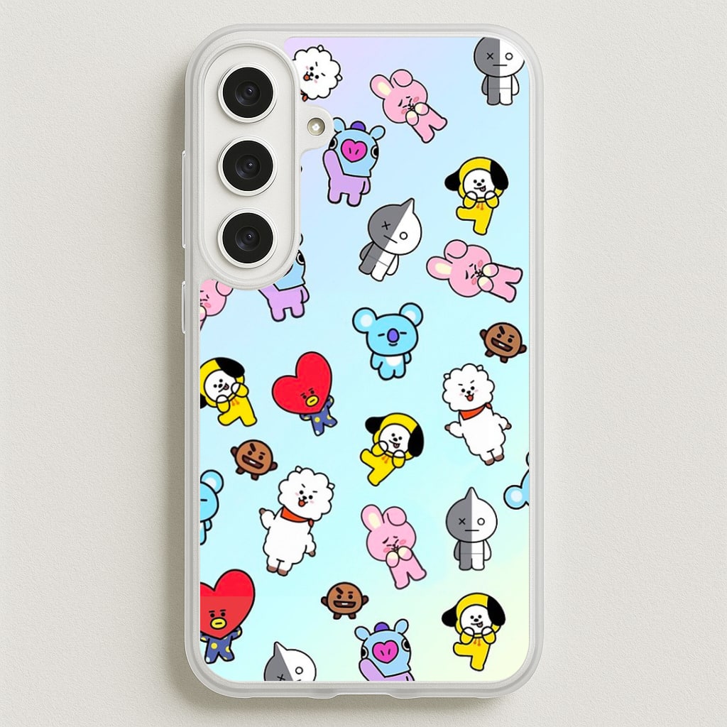BT21 Collage - K Pop Phone Case for Galaxy S25FE