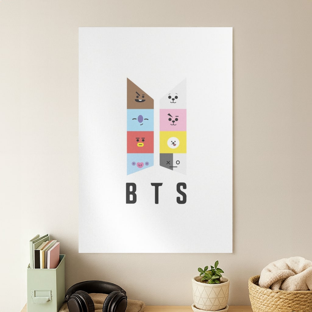 BT21 K-Pop Band Logo Poster