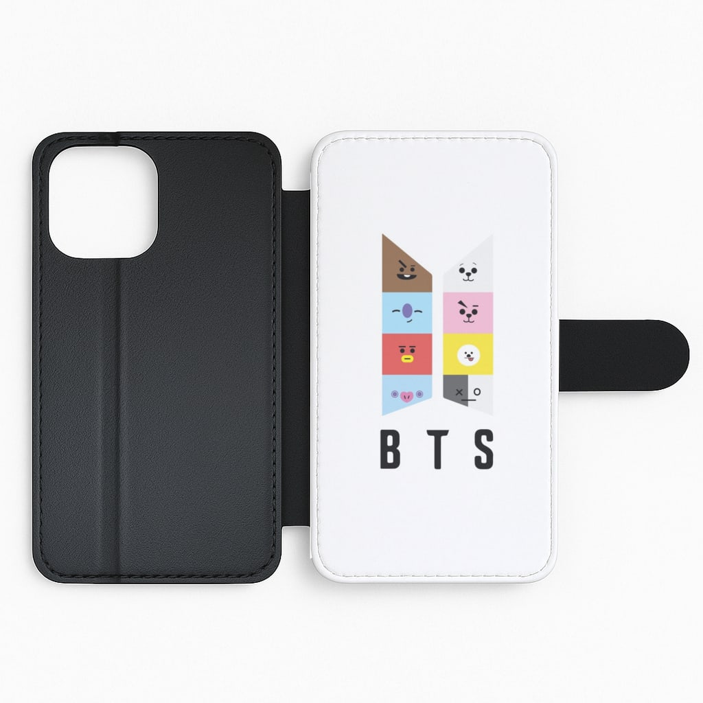 BT21 K-Pop Band Logo Flip Phone Case
