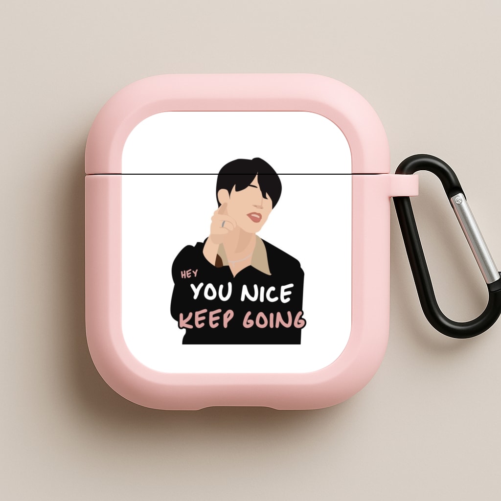 You Nice Keep Going - K Pop Pink AirPods Case