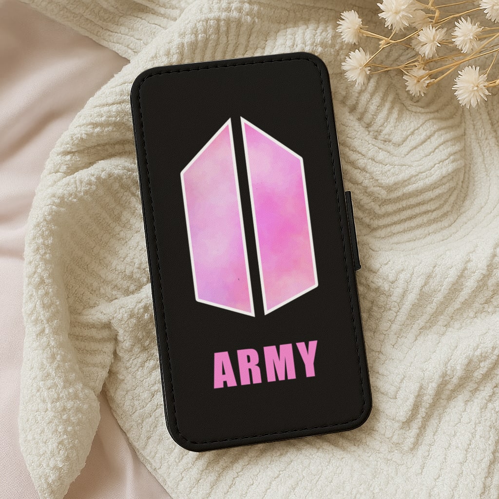 BTS Army Pink - K Pop Wallet Phone Case