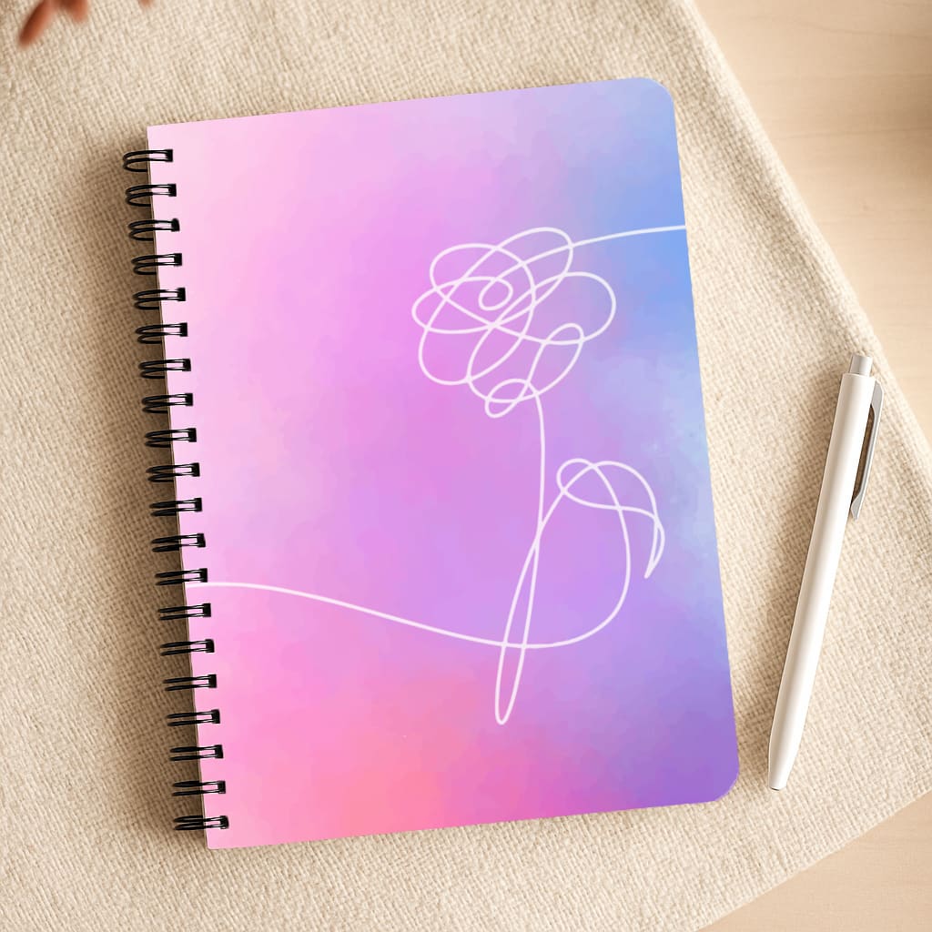 BTS Flower Pattern - K Pop Notepad