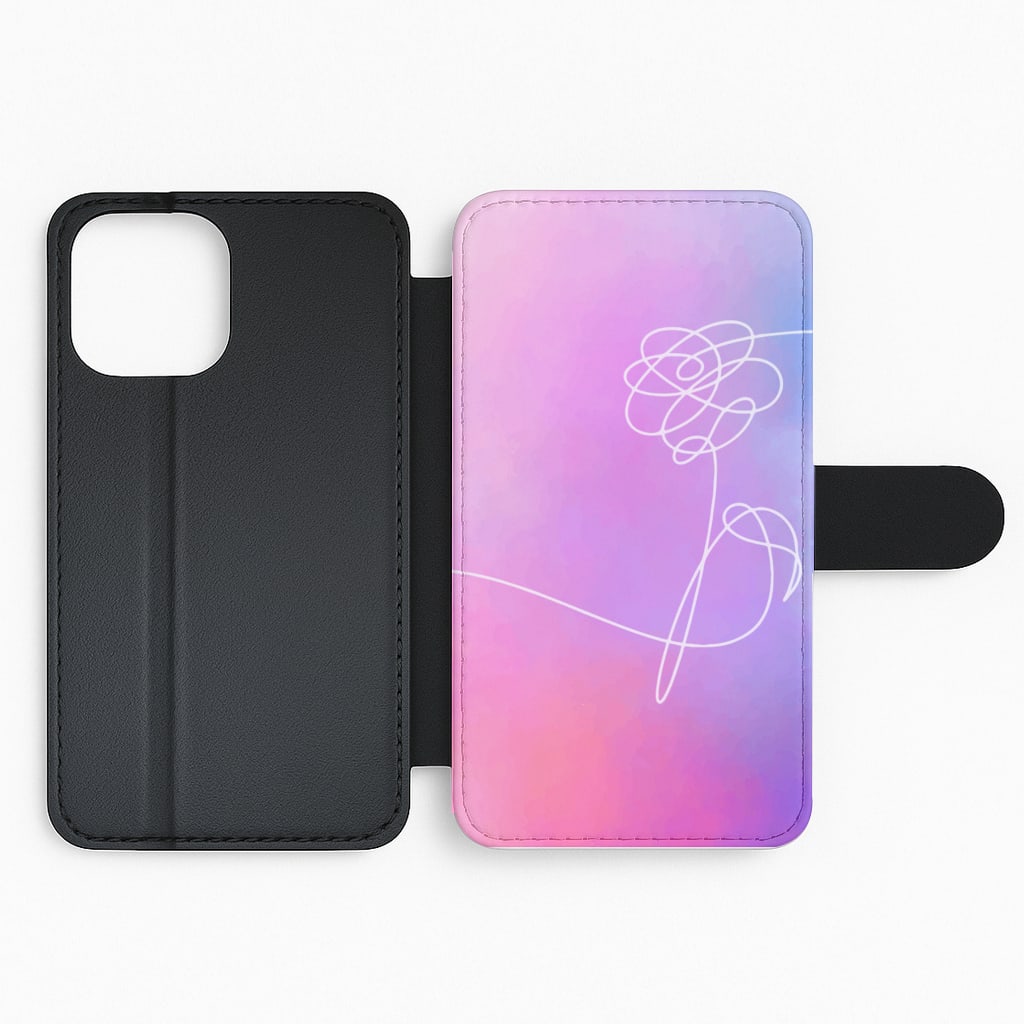 BTS Flower Pattern - K Pop Flip Phone Case