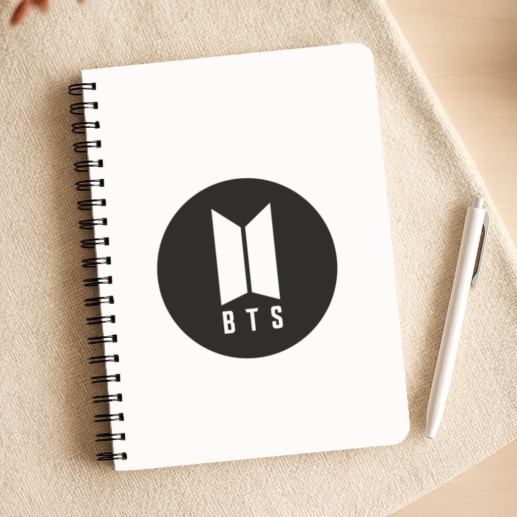 BTS logo Black - K Pop Notepad