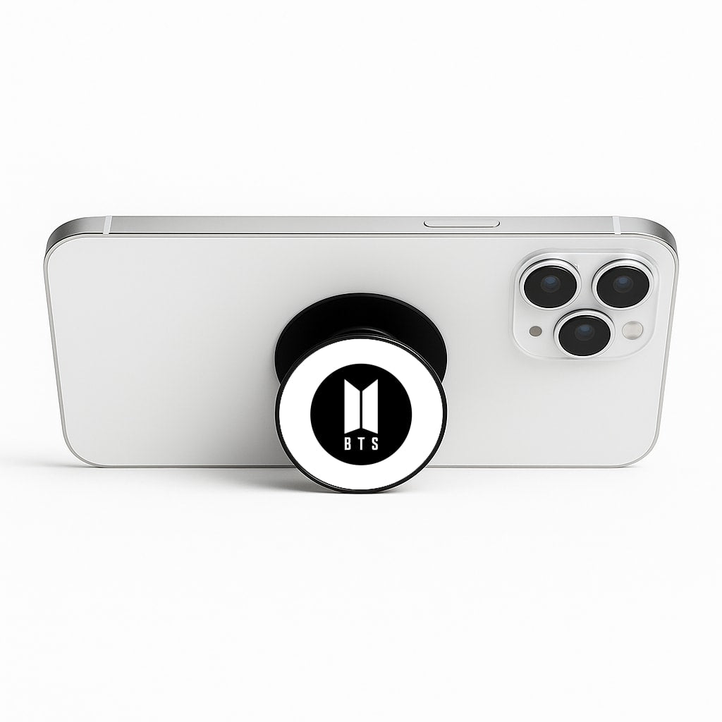 BTS logo Black - K Pop Phone Stand