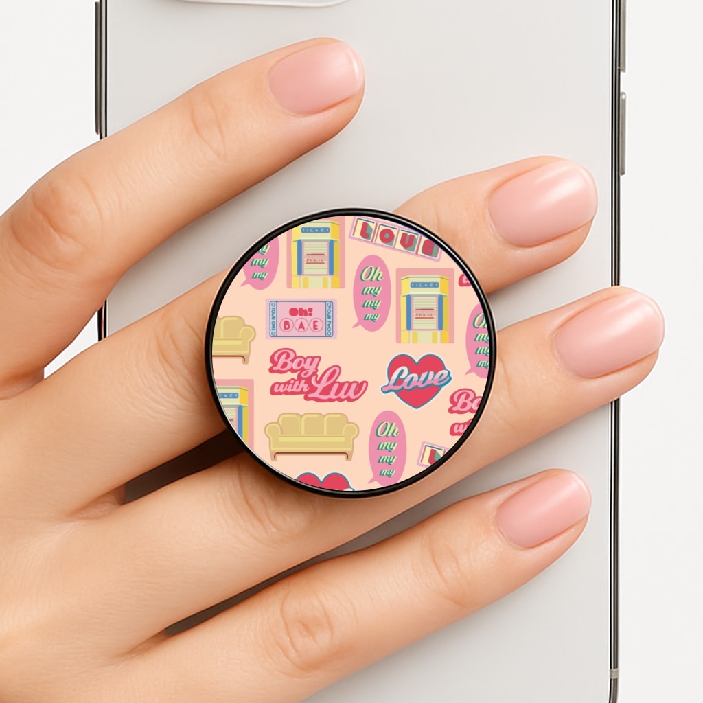 K-Pop Band Icon Pattern Phone Grip